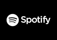 the spotify logo on a black background